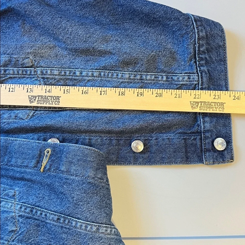 Michael Kors Blue Denim Jacket with Logo Patch L